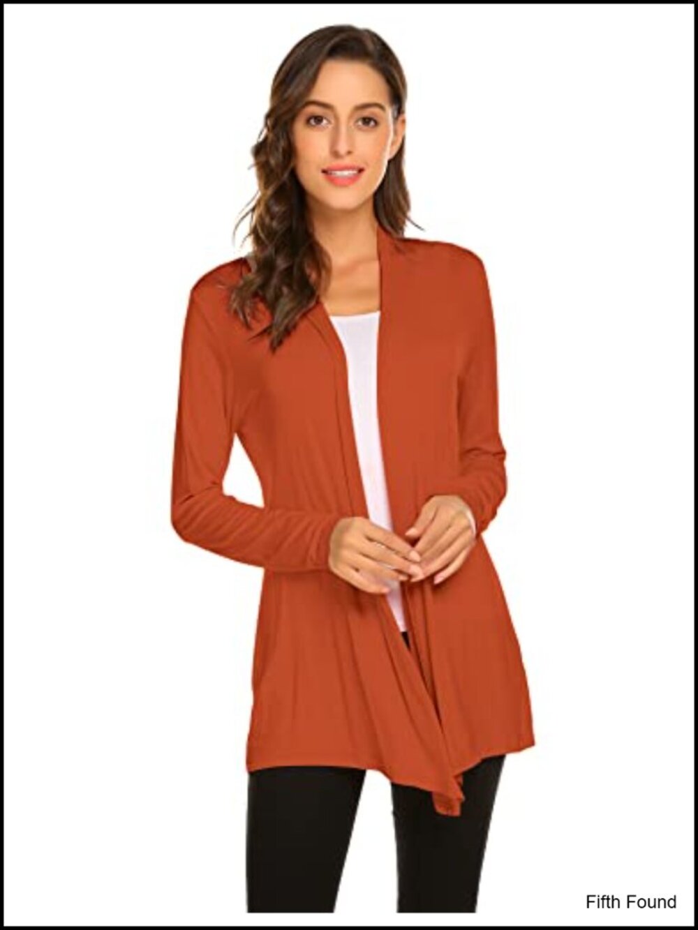 Lightweight Knit Open Front Cardigan Long Sleeve V-Neck Loose Fit